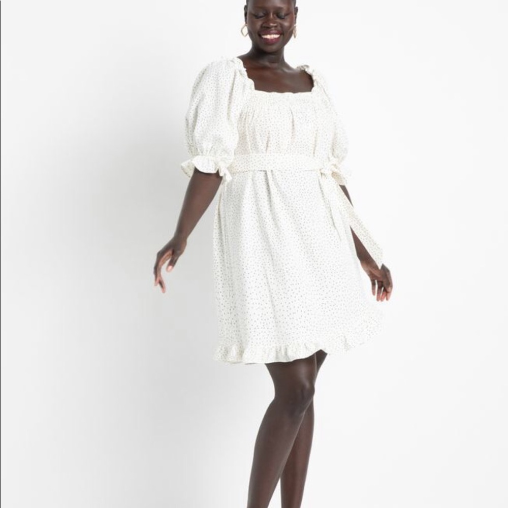 Smocked Front Mini Day Dress